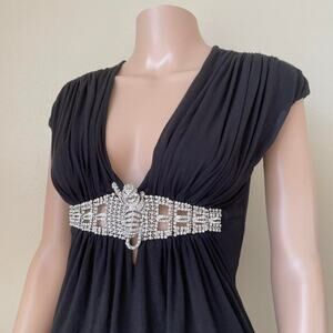 Insane rhinestone tiger mini dress